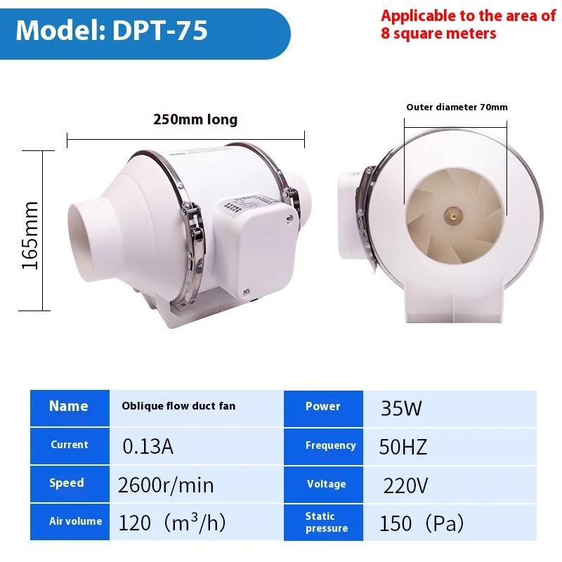 

ZEXEF DPT-315 Высокоскоростной вытяжной вентилятор 1200 куб. футов в минуту Алюминиевый канальный бустерный вентилятор для коммерческой кухни, ванной комнаты, вентиляции