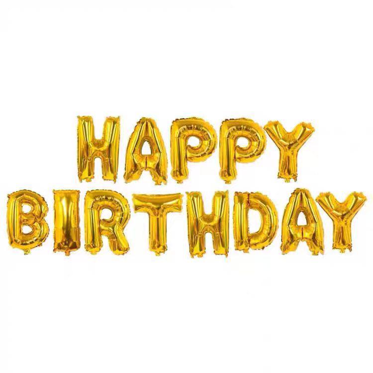 Happy Birthday Aluminum Balloon Letter Decorations