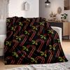 1pc Candy Cane Pattern Blanket Warm, Cozy, And Soft, Suitable for Sofas, Beds, Cars, And Office Use.Perfect for Camping And Travel, Making It a Great