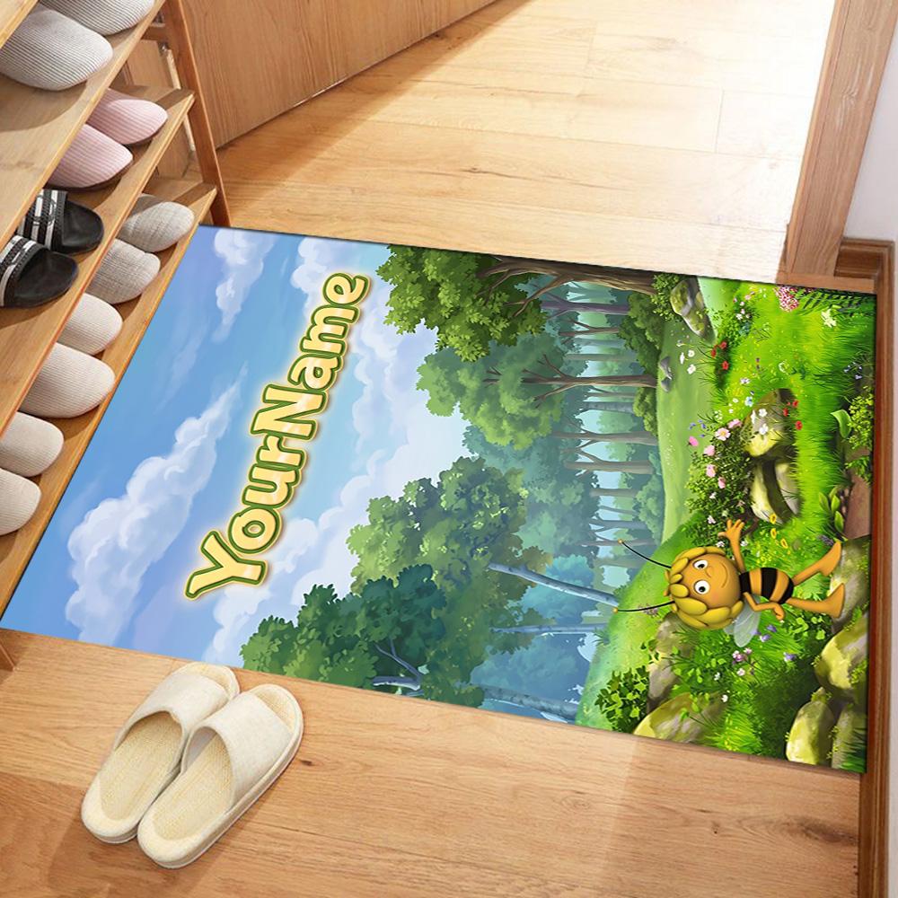 Biene Maja Personalized Name Carpet Design for Decorate room Outdoor Dormitory Dining Room Antislip Carpet Decorate Offices Perfect Gift for Women/Men