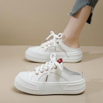 CRLAYDK Mode d'été pour femmes Baskets dos nu Décontracté Maison Slip On Confort Marche Mules Plateforme Antidérapant Diapositives Chaussures