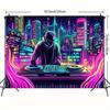 1pc Vivid Music DJ Background Banner - Polyester Material, for DJ Party Decoration