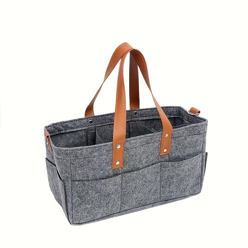 Large Baby Felt Storage Nursery Organizer Basket Infant Diaper Bag with Handle Caddy Changing Nappy Kids Storage Carrier