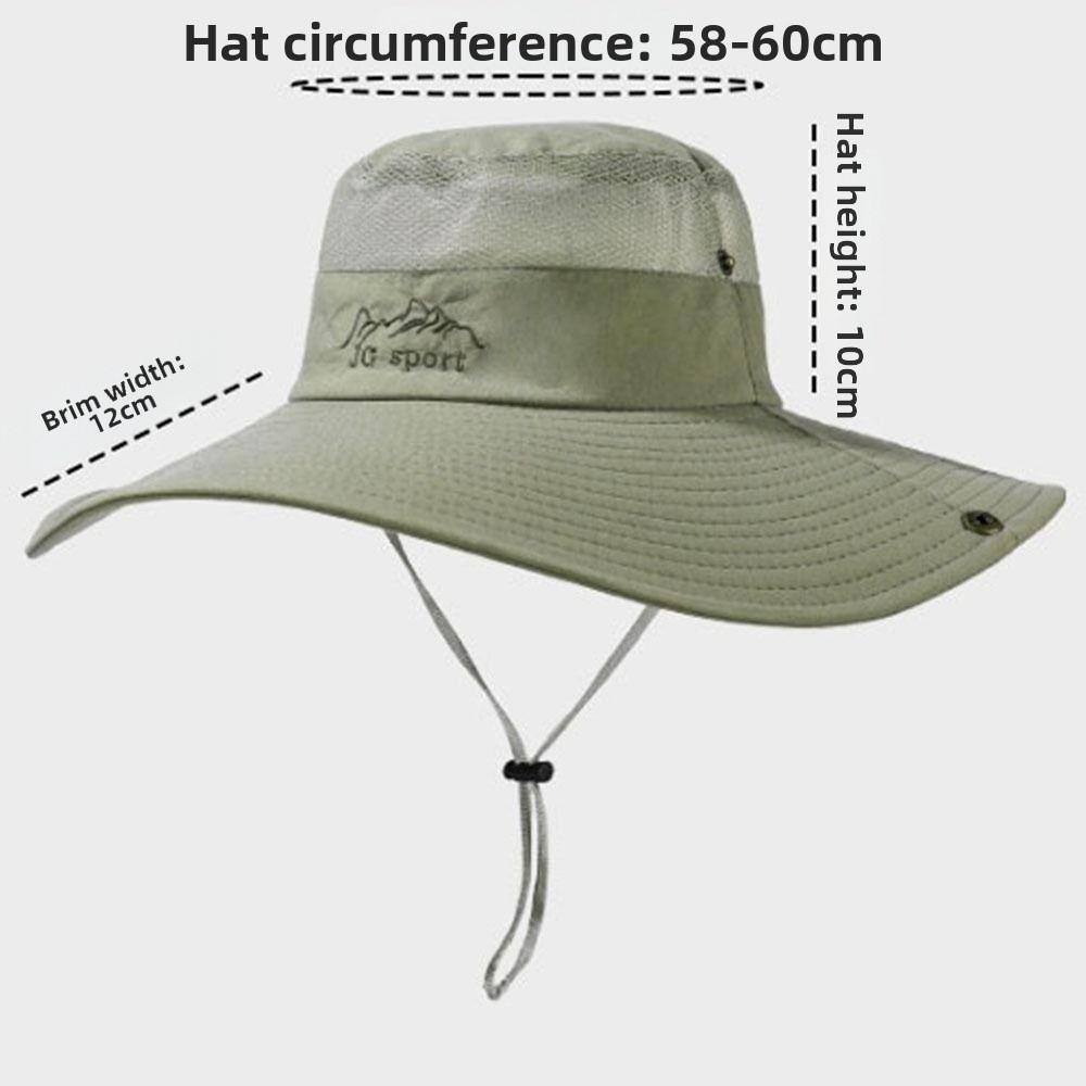 Big Eaves Fisherman Hat Breathable Bucket Hats Portable Fishing Hat  Spring/Summer