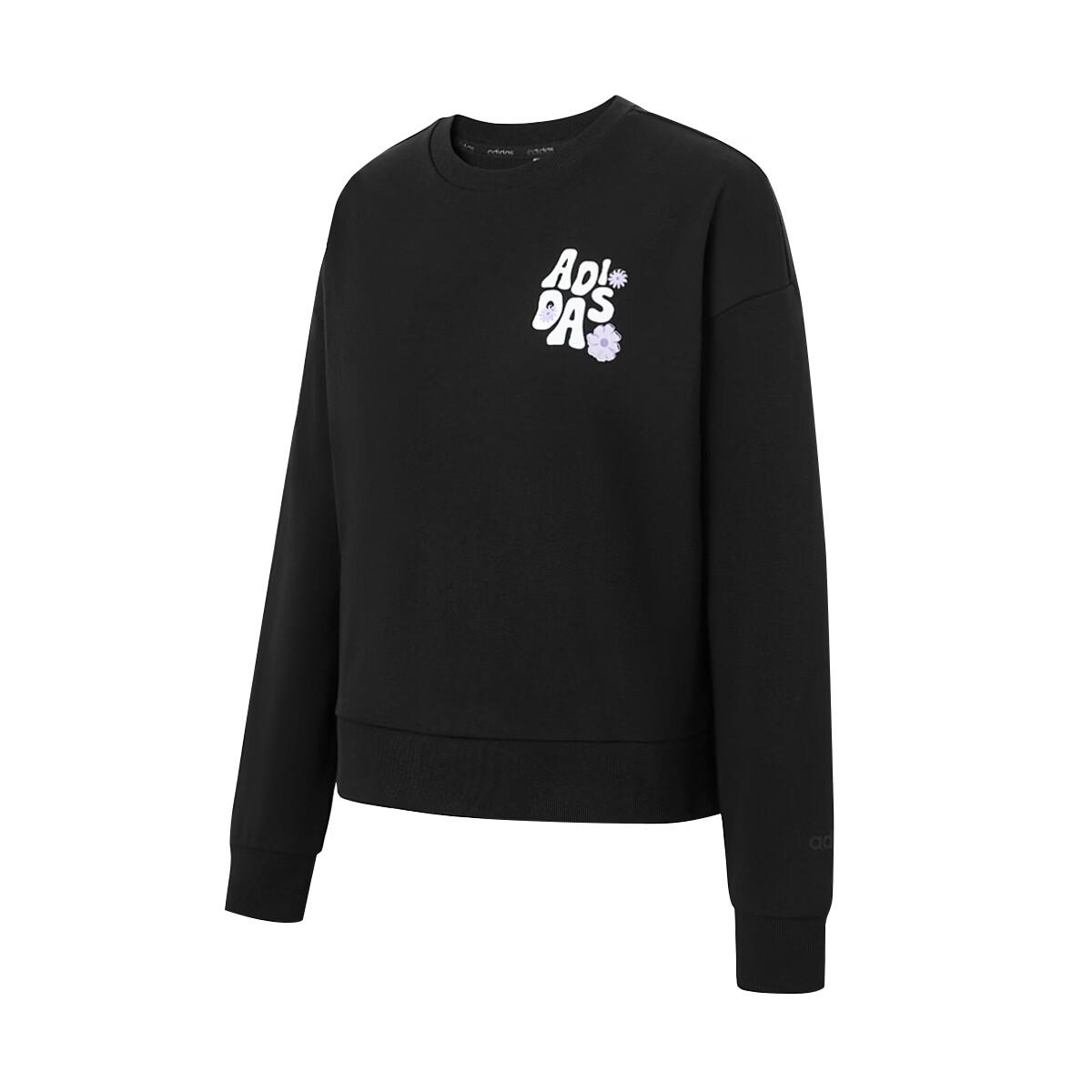 Adidas Sweatshirts Women s Black Crew Neck Moderate KG7162 L