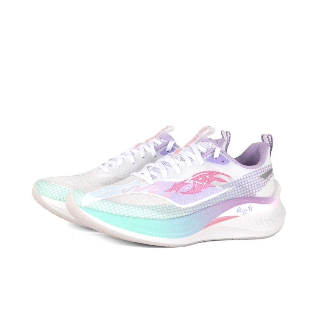 Li Ning Red Hare 7 Pro Dämpfung, Abriebfeste Niedrig geschnittene Trainingslaufschuhe Unisex Weiß Blau Lila ARPU001-7(Team186-)