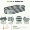 8x4x1ft 2 Pack Galvanized Oval Raised Garden Bed Outdoor Planter Box Metal Patio Kit Planting Bed for Vegetables Flowers Herb S