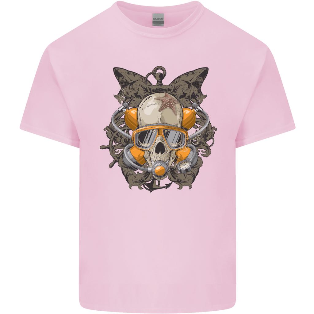 Scuba Diving Skull Diver Dive Unisexs Light Cotton TShirt