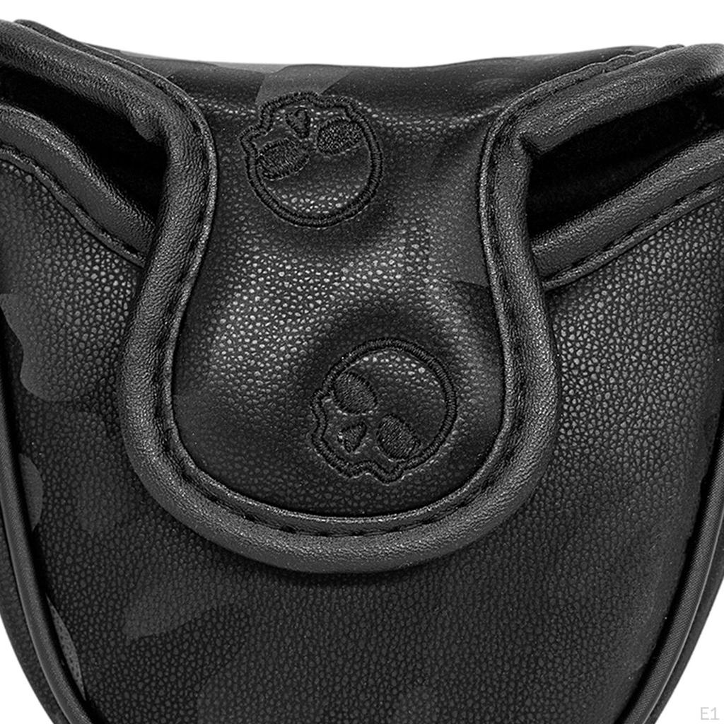 Cool Skull Golf Mallet Putter Head Cover Closure