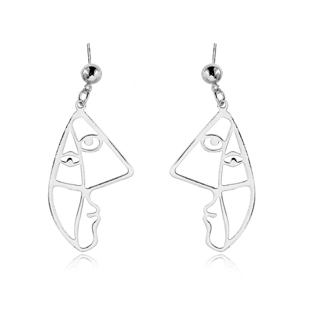 

Elegant Face Alloy Earrings For Women Modern Cartoon Expression Jewelry Design StyleZ