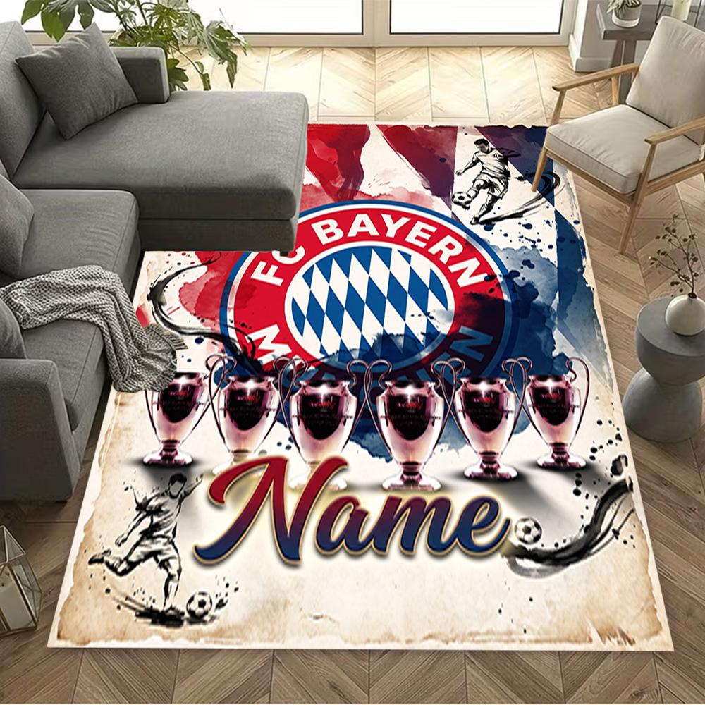 Bayern Munich Champions Floor Rug Office Rug Perfect for Entryway Study Room Decorate Room Dining Room Antislip Carpet Office Home Decor