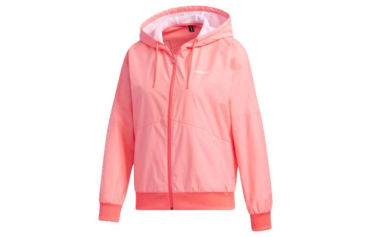 Adidas Neo Jackets Women s Bright Pink Hooded Moderate Pilot GJ5336 L