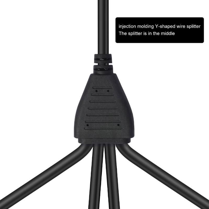 Professional XLR 3Pin Music Splitter Cable 0.6M Connect 4Devices XLR Y Splitter Cable For Recording Live Performances