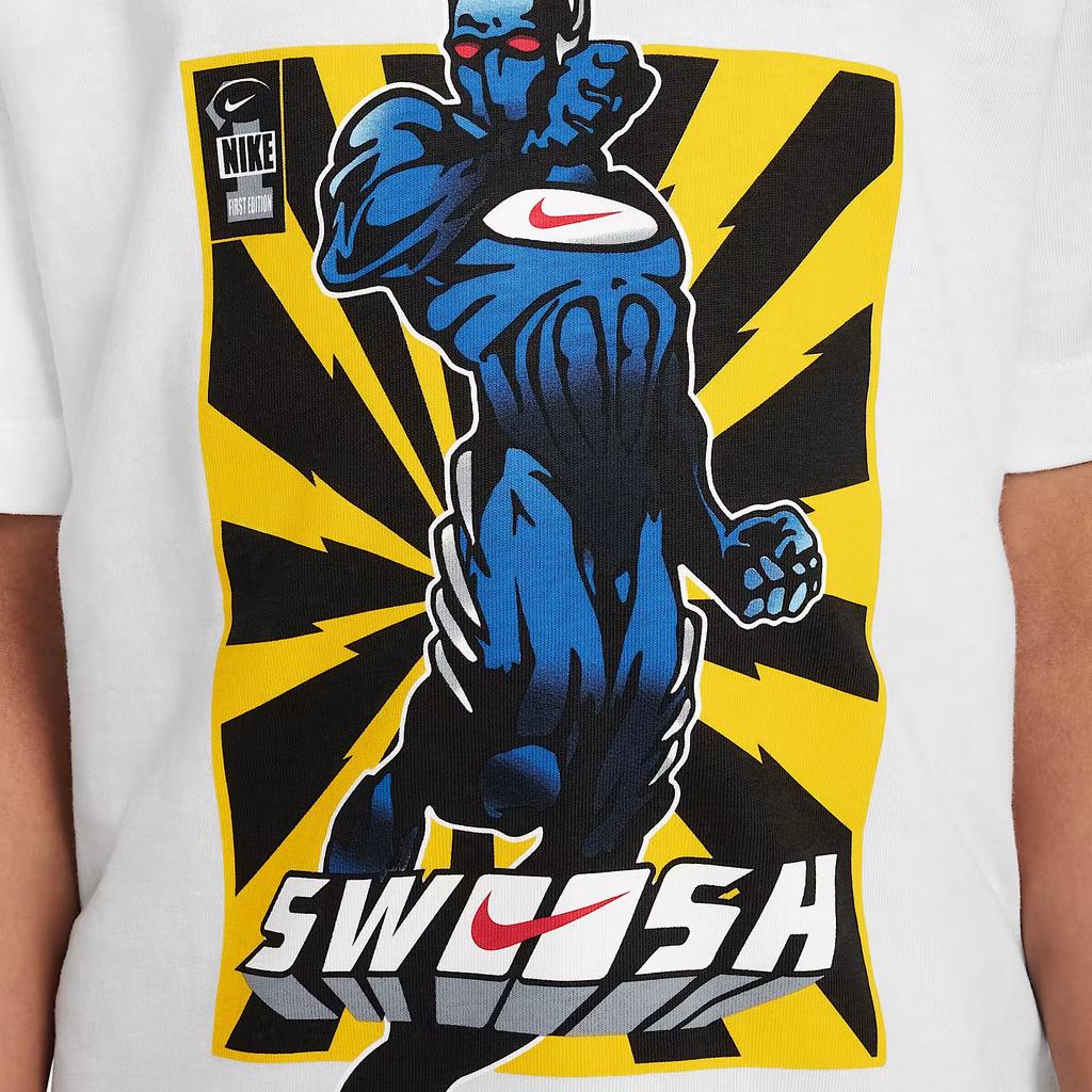 New Nike SportswearSwoosh T Shirt White Kids' HQ3231-100