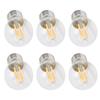 6Pcs Dimmable LED Lamp Bulbs G45 E27 4W Transparent Filament Bulbs for Home Lighting Warm Light 110V