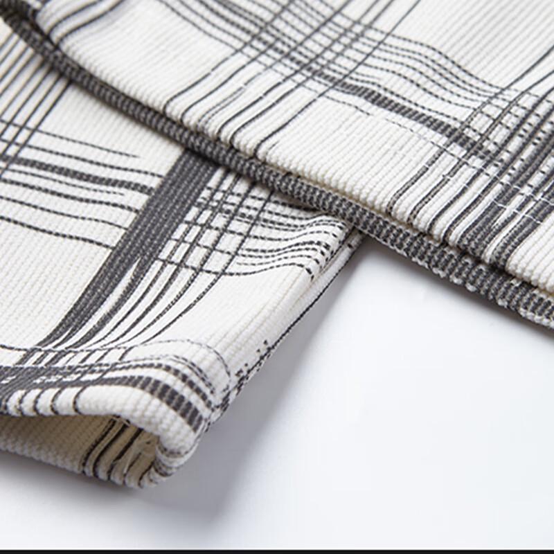 NASA MARVEL Men's Plaid Straight-Leg Casual Pants