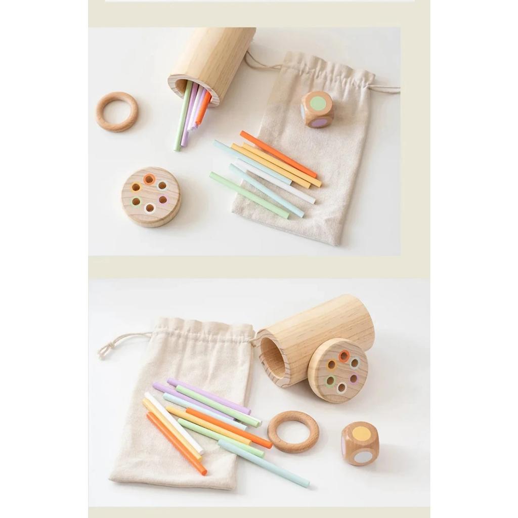 Children Color Matching Stick Balance Games Fine Motor Training Color Sorting Puzzle Learning Board Game Montessori Sensory Toys