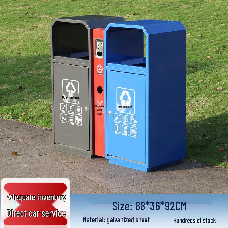Vintage Outdoor High-End Trash Can for Parks, Hotels, and Antique-Style Communities