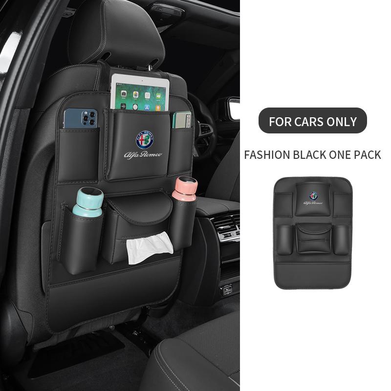 

For Alfa Romeo Alfa Romeo GT 147 156 159 Giulia Tonale Stelvio Giulietta Mito Milano Car Seat Organizer Seat Back Storage Bag Re чёрный