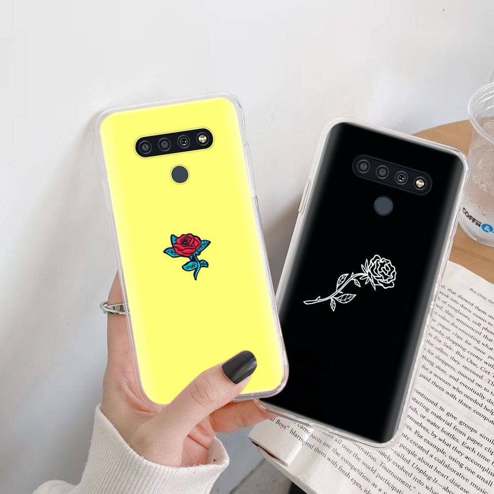 Rose TPU Case for iPhone XR 7 8 14 15 11 12 13 X XS Pro Max Xiaomi Redmi 13C Note 9 Samsung A22 S23 S24 Ultra Plus VIVO