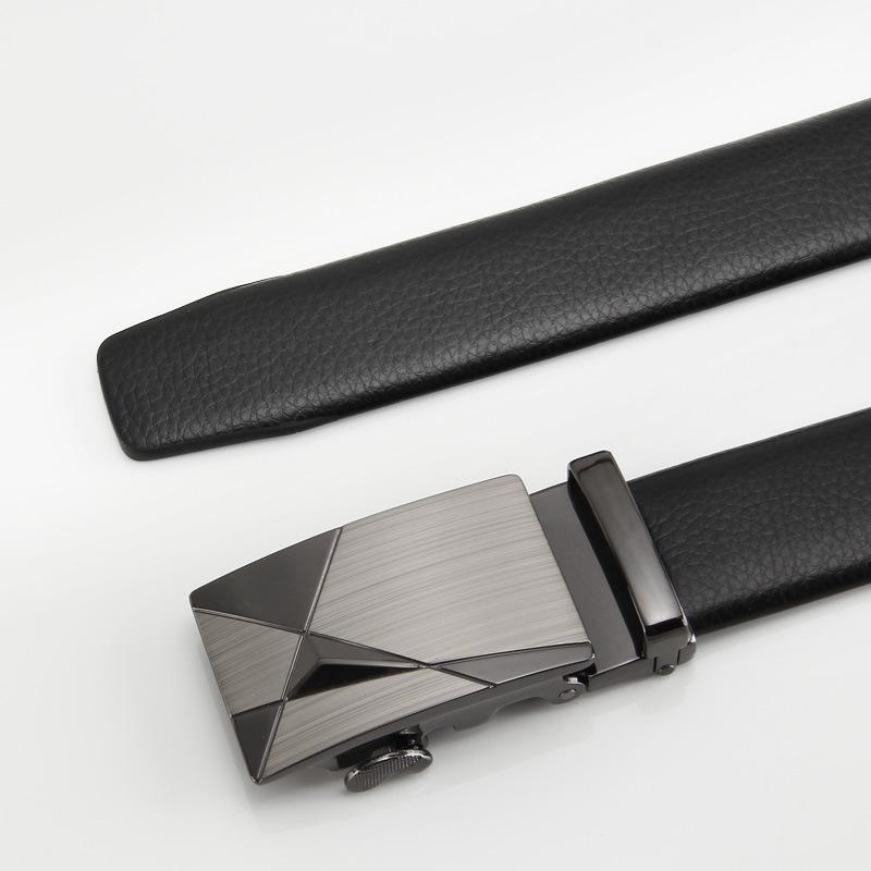 

Мужской ремень из искусственной кожи Ремень из микрофибры с автоматической пряжкой Деловой повседневный трендовый ремень 110-130CM