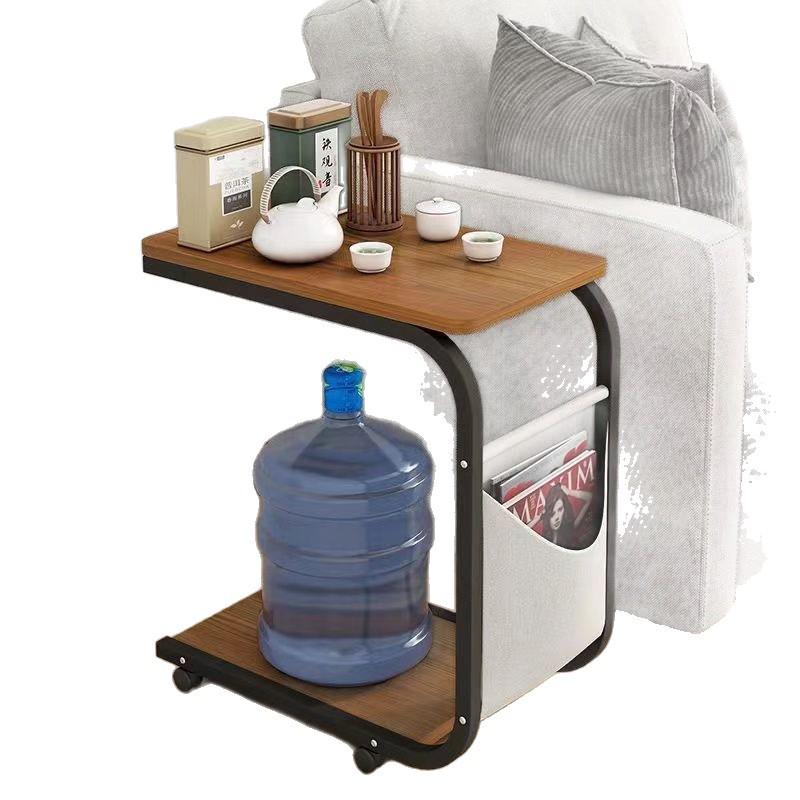 Italian Light Luxury Storage Rack and Side Table for Bedroom, Living Room, or Balcony