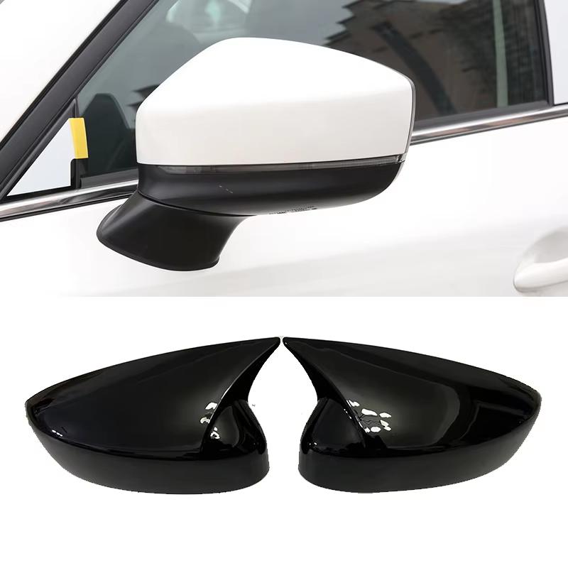 Car Rearview Side Mirror Cover For Mazda CX-5 ll 2024 2023 2022 2021 2020 2019-2017 Wing Cap StickerView Case Trim Carbon Fiber