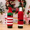 Christmas Creative WineBottle Cover Wine Bottle Decoration Articles Use Christmas Knit Wine Bottle Cover Wine Bottle Decoration