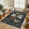 Dragonfly Garden Theme Soft Crystal Velvet Rug Custom Name & Text Print Non Slip Floor Rug for Bedroom Living Room