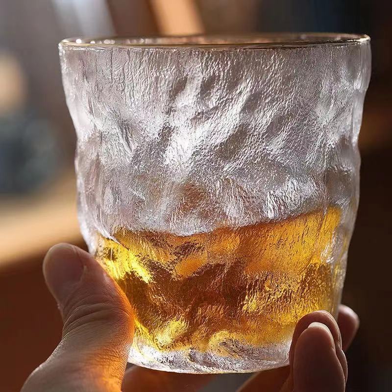 Glacier Cup Large Capacity Household Glass Cup Water Cup Red Wine Cup Juice Cup Frosted Gift Cup Whiskey Glass Tea Cup Milk Cup