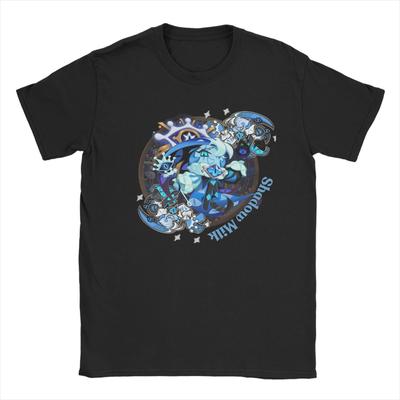 Men's Shadow Milk Cookie Run Kingdom T Shirt 100% Cotton Clothes Novelty Short Sleeve Crewneck Tees Graphic T-Shirt