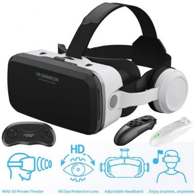 Brýle VR Brýle pro 3D virtuální realitu Stereo sluchátka Verze pro 5,5-7 palcové mobilní telefony, podpora joysticku