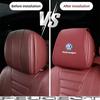 2Pcs Car Seat Pillow Cover Auto Headrest Protective Shell For VW Polo Golf T5 Caddy T4 Touran Golf GTI Passat CC GTD Hub Cap