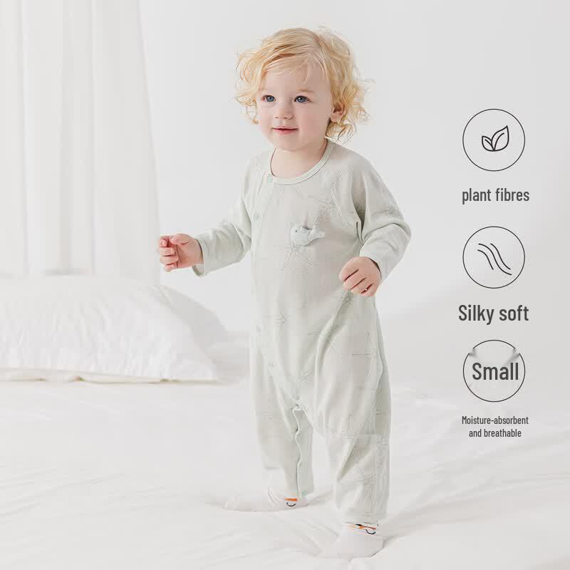 Guaqi Xiong Baby Modal Long Sleeve Lightweight Romper
