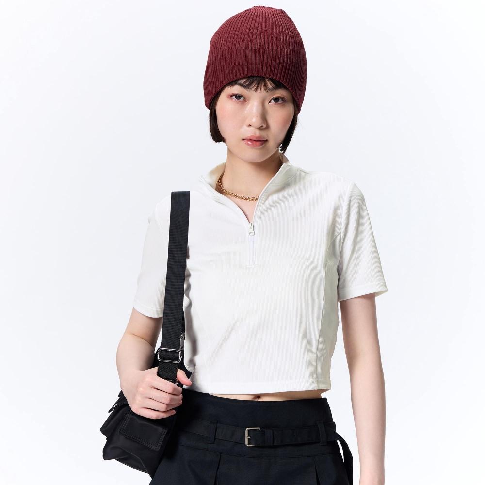 

GU by Uniqlo Футболка с застежкой-молнией на половину длины