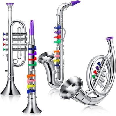 Klasik Klarnet Trompet Saksafon Taklidi Müzik Aleti Oyuncakları Erkek Kız Erken Eğitim Çocuklar İçin Öğrenme Aracı Çocuklar