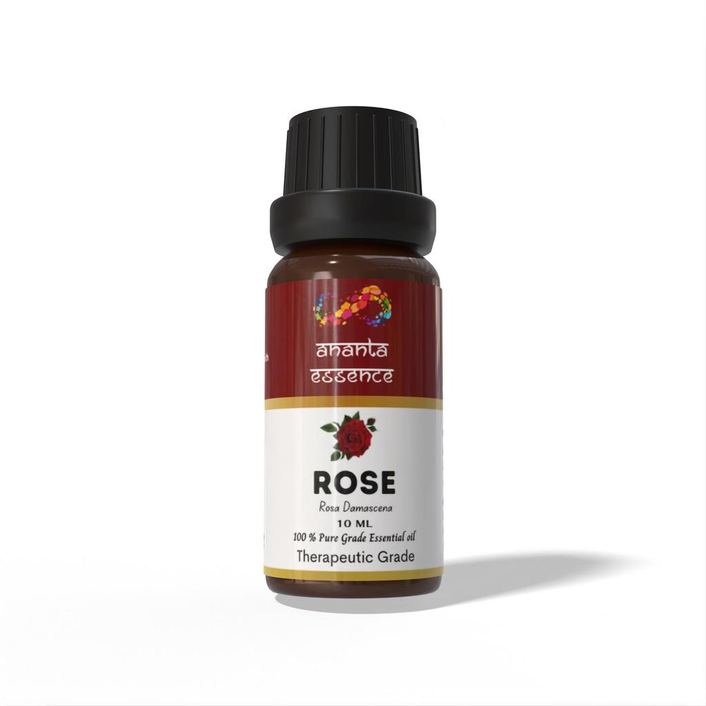 Ananta Rose Essential Oil 10 ml | Rosa Damascena Aromatic Oil | Sweet Floral Essential Oil