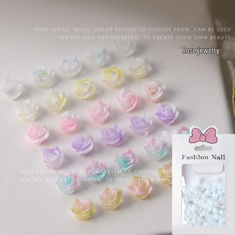 

Rosebud 3D Flower Nail Art Embellishments - 50 Piece Pack