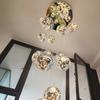 Modern Spiral Chandelier Living Room Villa Loft  Dining Room Kitchen Chandelier Ball Stair Pendant