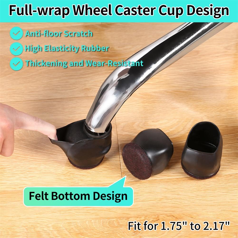 5pcs Wheel Covers Chair Cap Chair Wheel Stoppers Furniture Leg Floor Protection For Tables Cabinets Easy Installation