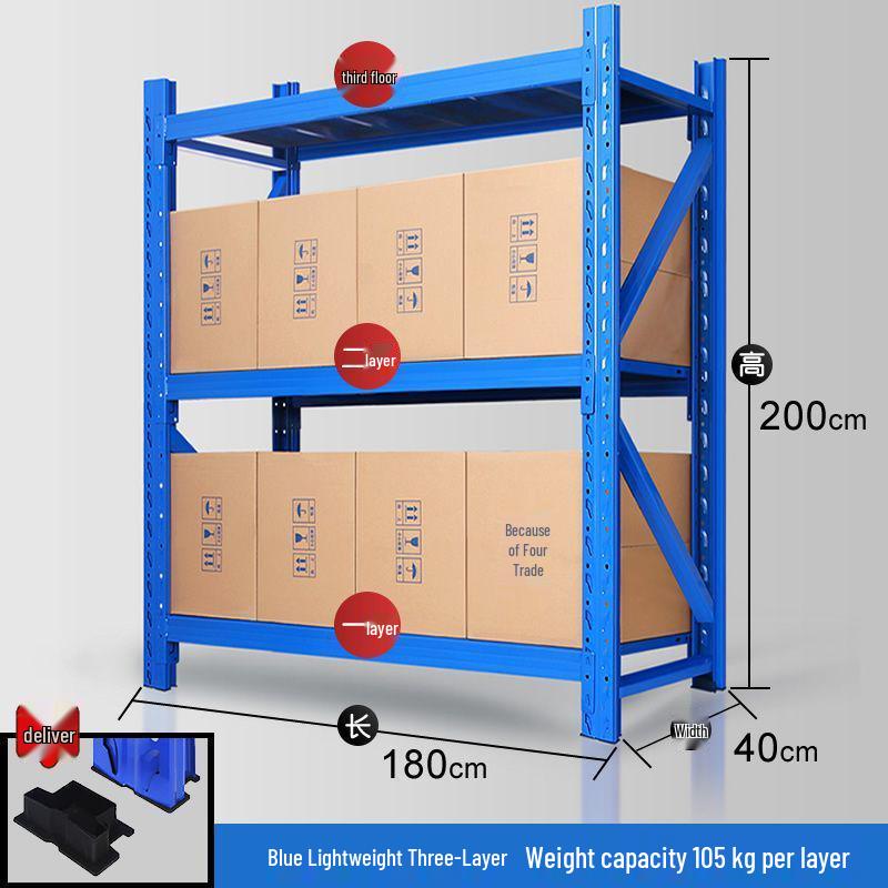 Multilayer Iron Cargo & Display Shelves for Storage