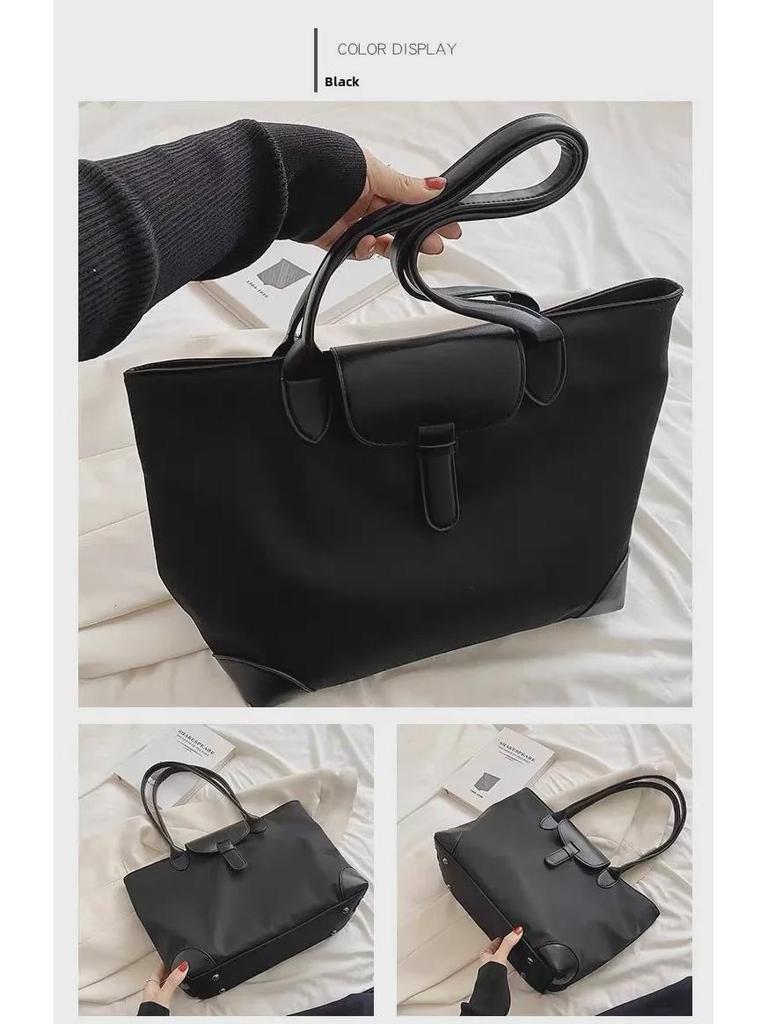 2026 Women's Large Capacity Nylon Tote: Versatile Single Shoulder Bag for Commuting and Students