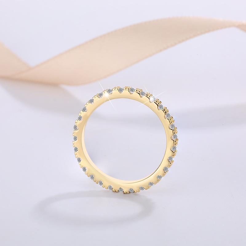 S925 Sterling Silver Star Moissanite Women's Ring