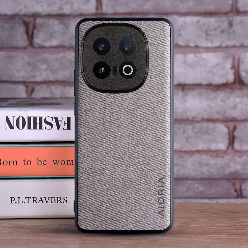 Luxury Textile Leather Case for Vivo iQOO 15 13 12 V40 V60 V50 Lite X80 Pro X200 FE 5G cover  case