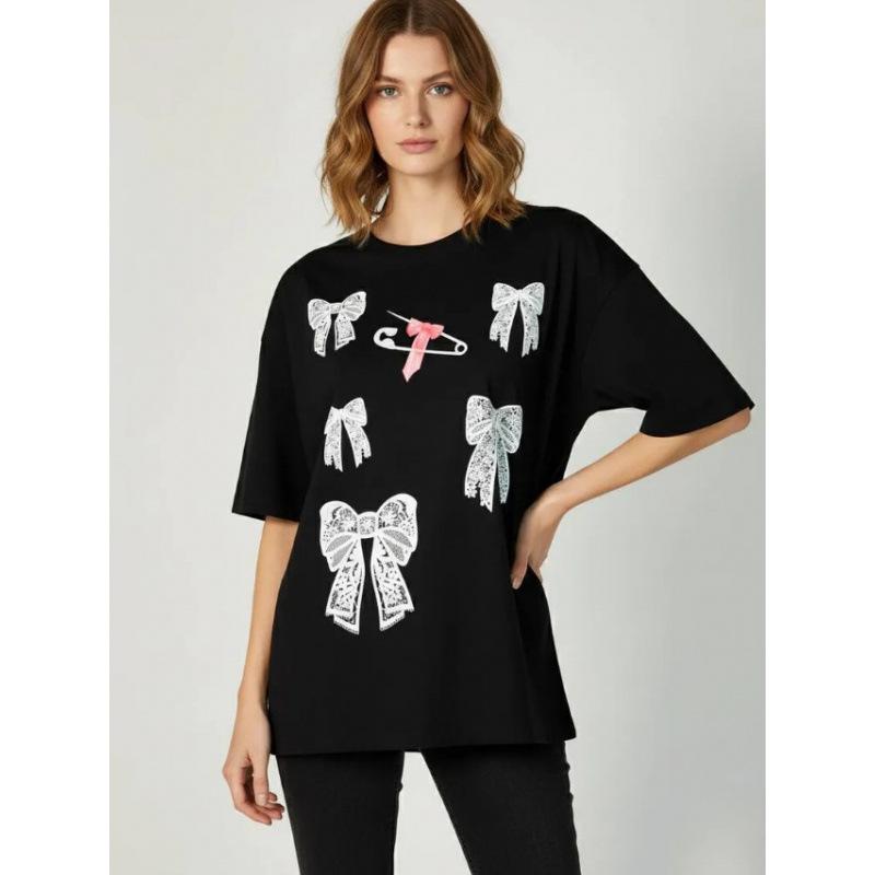 Retro American Streetwear Short Sleeve Top S