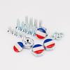 DSYCAR 1 Set Laser Engraved France French Flag Silicon Surface Zinc Alloy Metal Cap Screw for Car License Plate Frame