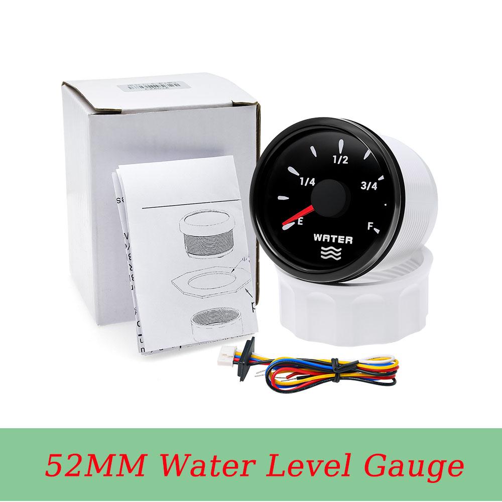 

Указатель уровня воды 52 мм с красной подсветкой, индикатор уровня воды, подходит для автомобилей, лодок, морских судов, 12 В, 24 В и 100–500 мм, датчик 0–190 Ом