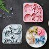 3D Silikonová forma na koně 4 dutiny Tvar zvířete Pečicí forma na dorty Čokoládu Cukroví Potřeby pro oslavy Kutilství Kuchyňské náčiní