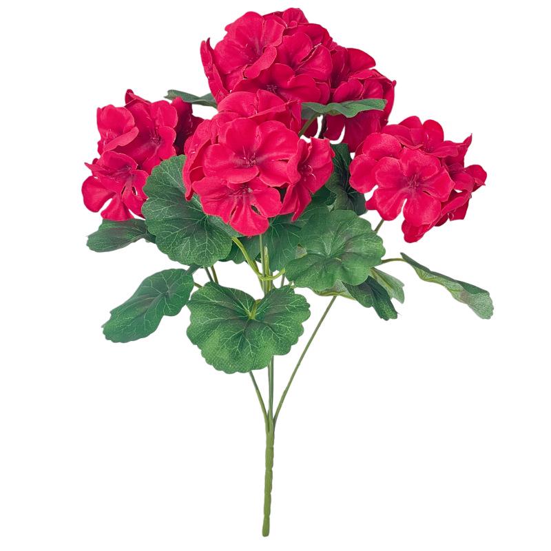 High-Quality Artificial Geranium & Begonia Flowers for Home & Outdoor Decor