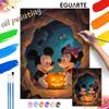 Mickey Minnie Pumpkin Oil Painting by Numbers Art Kit. Handmade Diy Painting Home Decoration Gifts